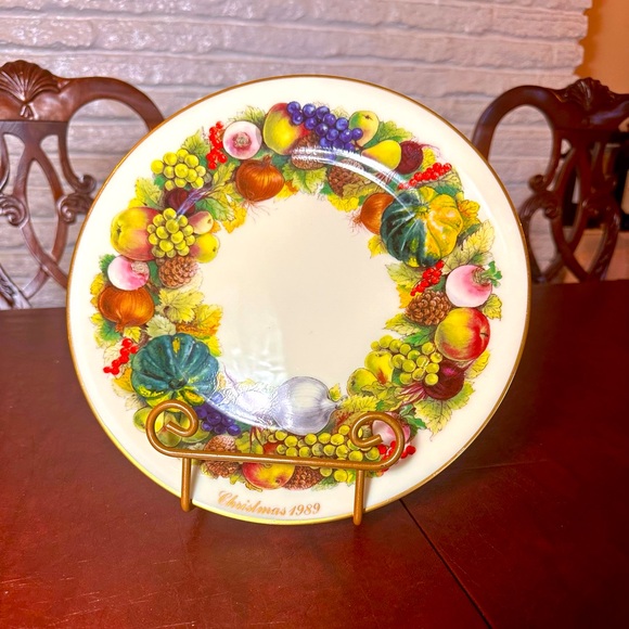 Lenox Other - Lenox Christmas 1989 NY-The 9th Colony Collectible-Decor Plate Colonial Wreath